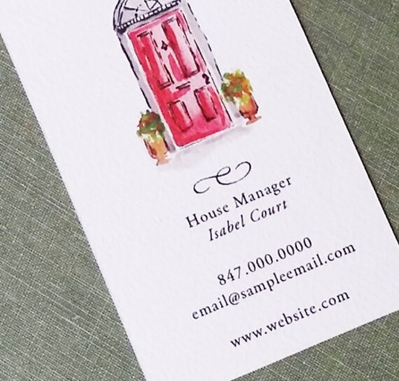 Front Door Red Door Real Estate Business Card Set of 50