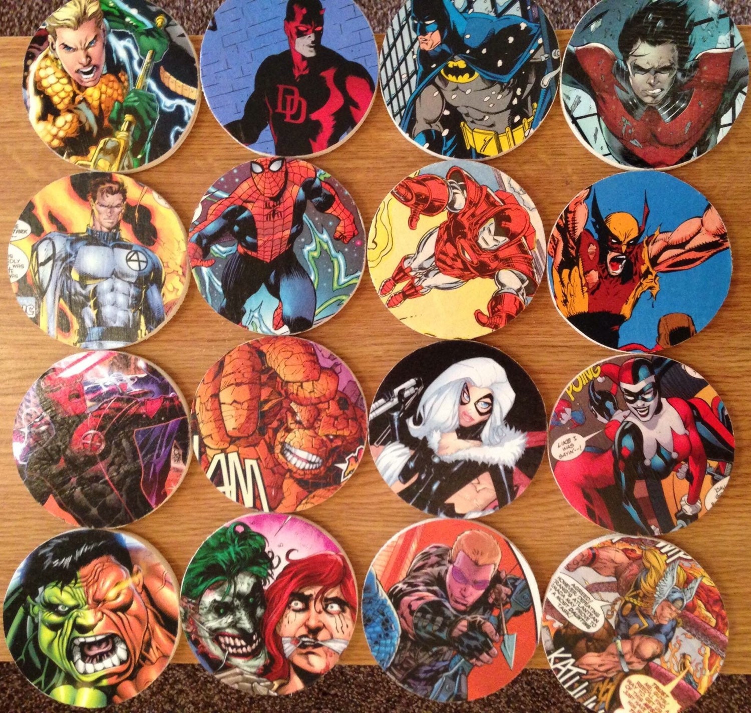 Marvel/DC Coasters Made to Order