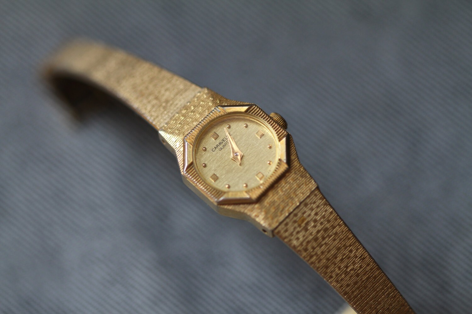 Vintage Caravelle by Bulova Gold Tone Quartz Watch by HerbysCloset