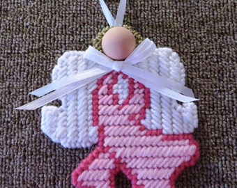 Survivor needlepoint angel ornament