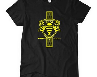 Women's Crest and Comb Vertical Tee - Ladies' Honey Bee T-shirt - S M L XL 2x - 4 Colors