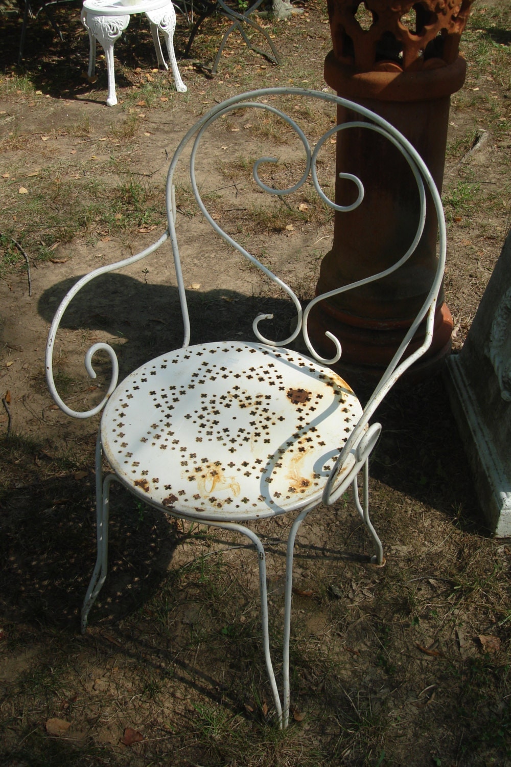 antique french bistro chair vintage french cafe chair metal garden
