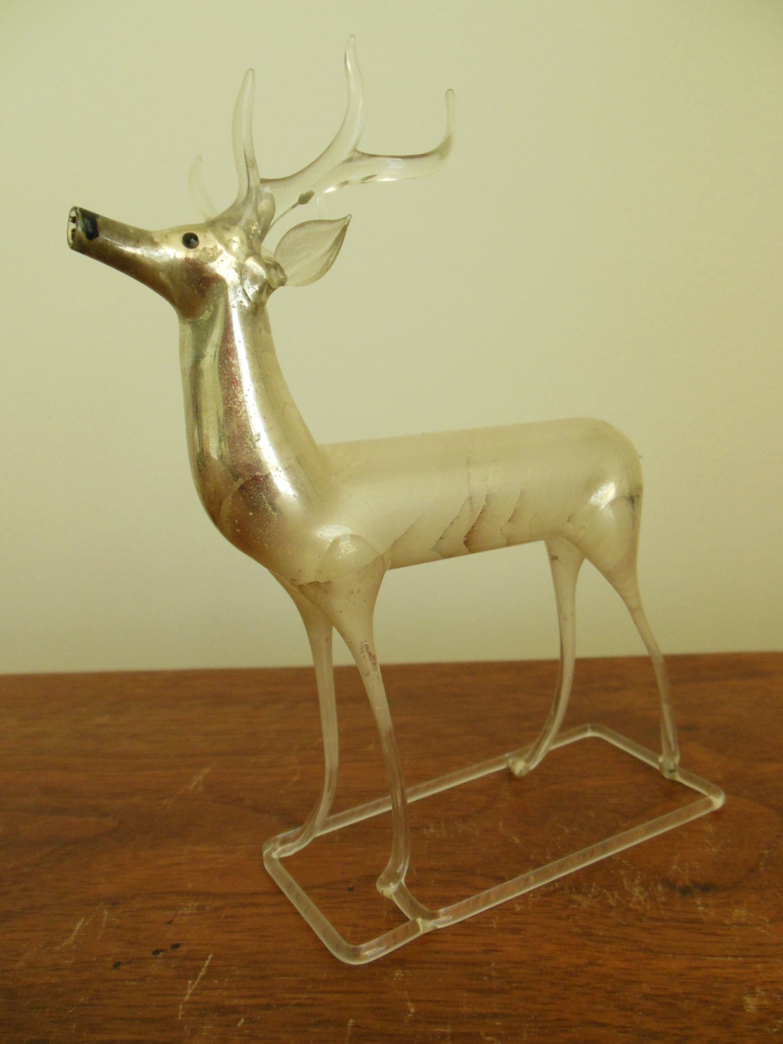 blown glass deer ornaments