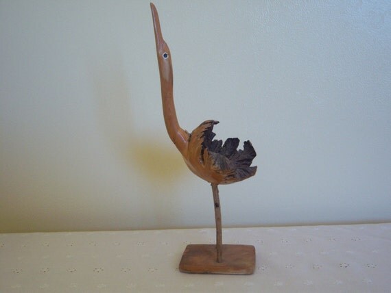 crane bird figurine