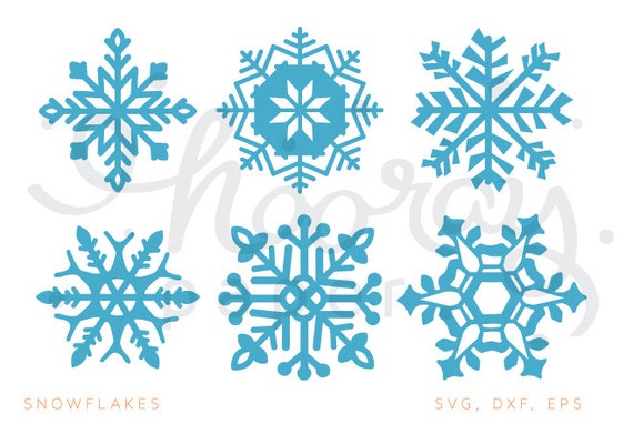 Download Snowflake SVG DXF Cutting File by HoorayPaper on Etsy