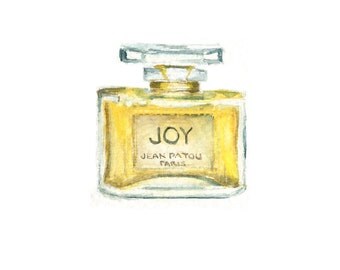 Watercolor Joy Perfume, Joy Perfume Bottle Print, Joy Perfume Print