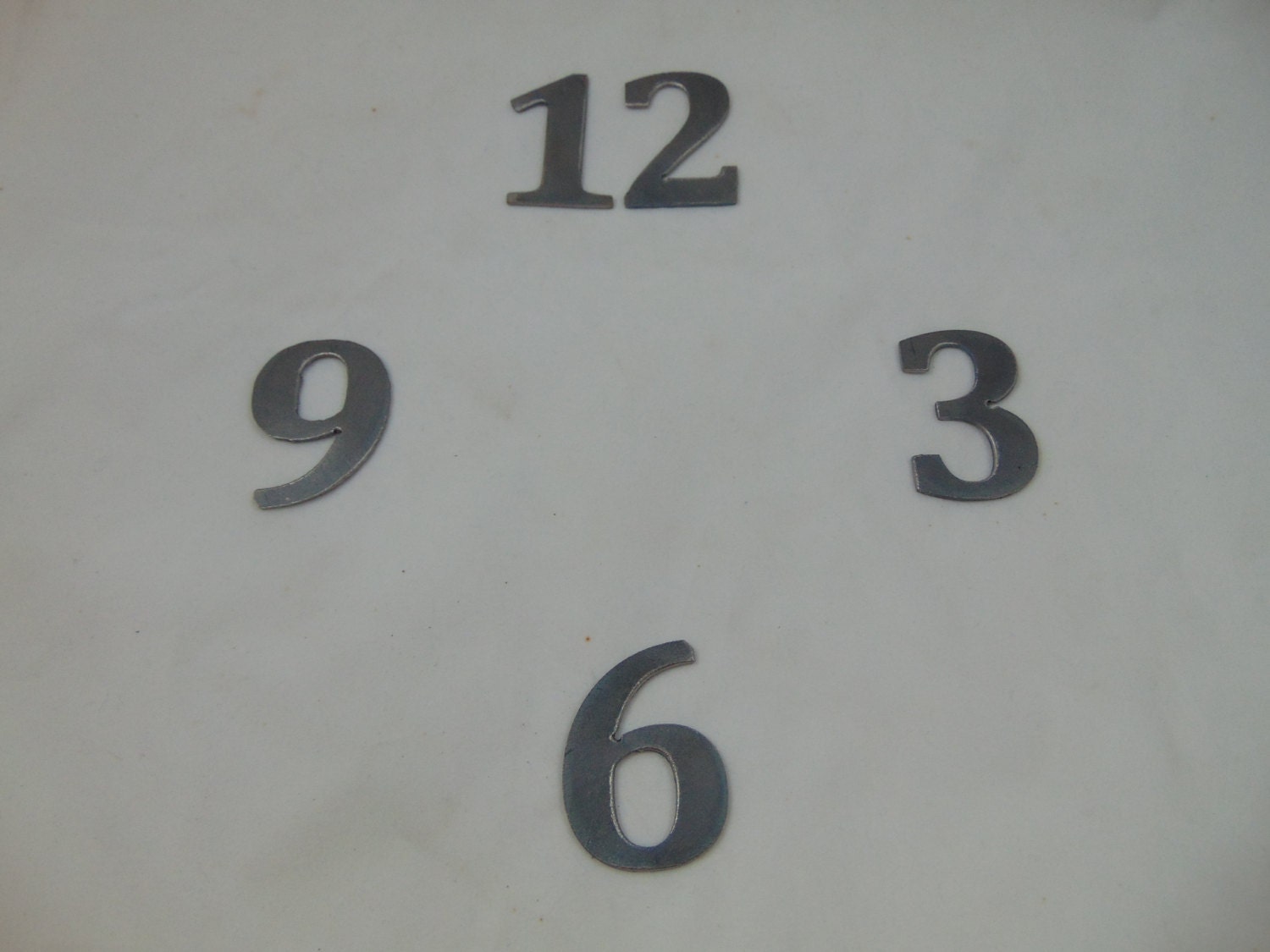Custom Cut Metal Clock Numbers 3 6 9 12 or For Your Special