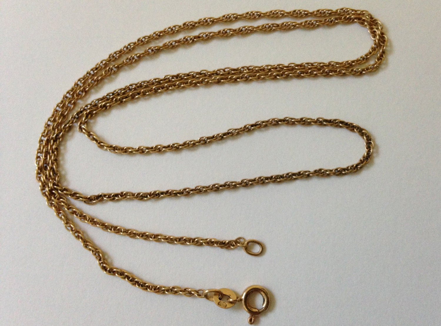 18K Solid Gold 24 inches Spiga weat chain necklace 6 Grams – Haute Juice