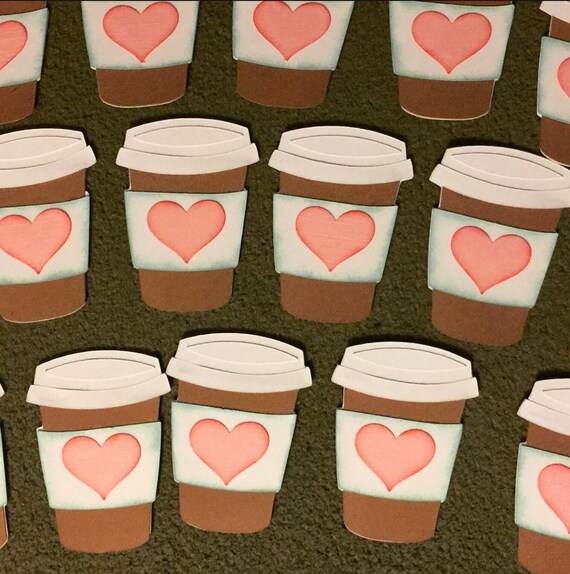 Coffee cup die cuts by JenLagingDesigns on Etsy