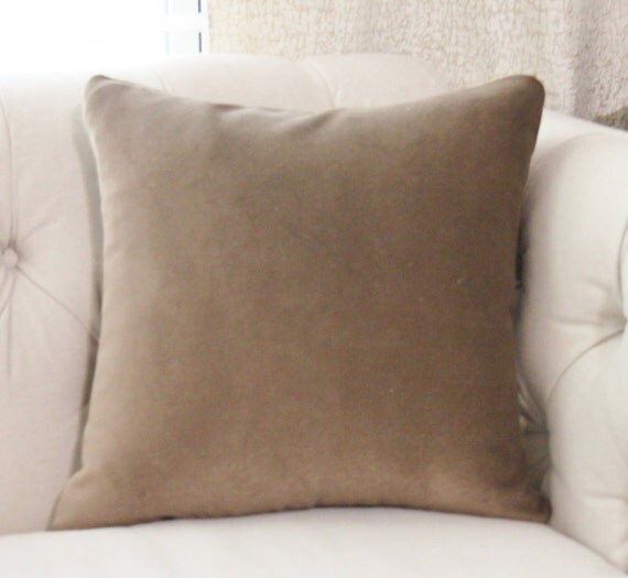 Restoration Hardware Vintage Velvet Mocha Pillow by MotifPillows