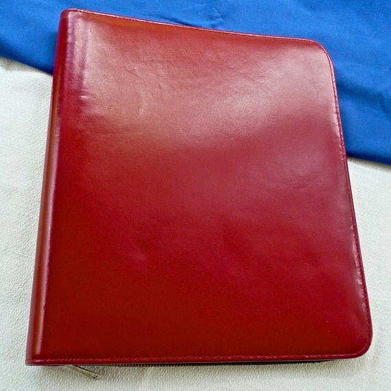 Portfolio Case Red Leather Writing Case Document Case