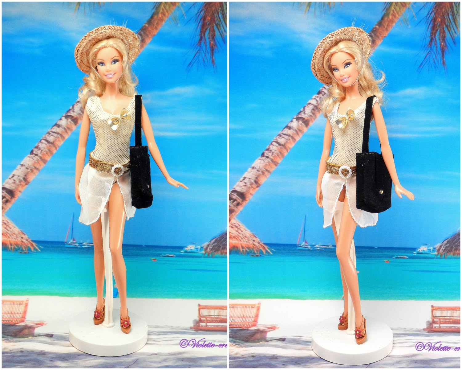 1 piece swimsuit for barbie doll by violette55 on Etsy