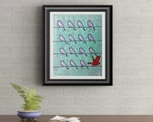 Flying Bird Be Different Signed Art Print of Signature Original By Rafi Perez