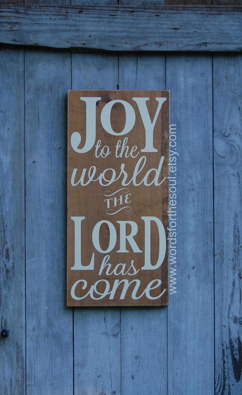 Download Joy to the World The Lord Has Come Wooden Sign Rustic