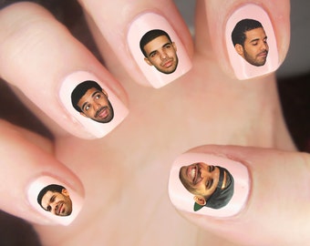 25 DRAKE HEADS Nail Decals Waterslide