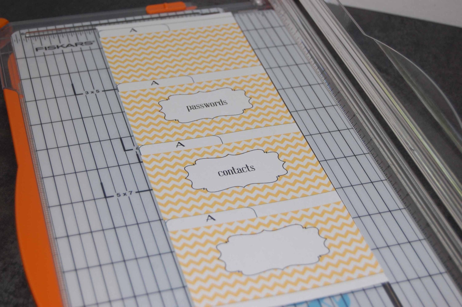 Printable Rolodex Alphabet Dividers in Butter by jodieRichelle