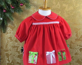 Vintage Inspired Baby Girl Christmas Dress by BebeClassique