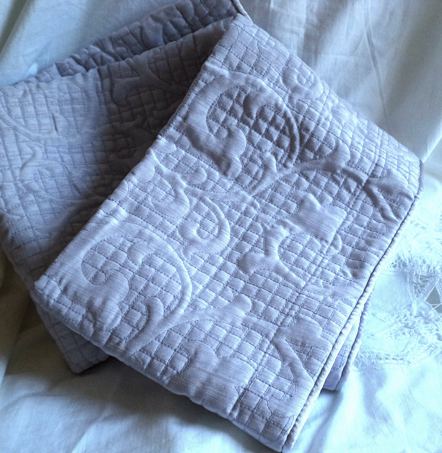 PAIR 40 x 25 Pillow Shams Throw Pillow Cover Muted