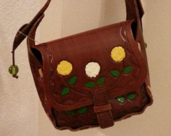 Very Small Leather Purse with Shoulder Strap