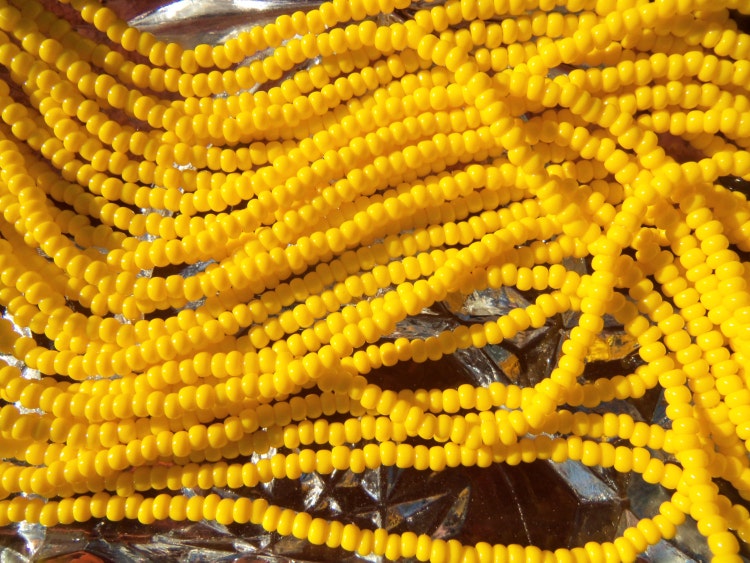 Size 10/0 Seed Beads OPAQUE GOLD YELLOW Preciosa by BodaciousRockz