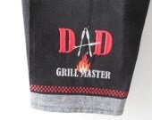 Red and Black Towel Topper - Dad Grill Master - Hanging Towel - Grill Towel - Dad Gift - Handmade Crochet - Made to Order Red and Black Towel Topper - Dad Grill Master - Hanging Towel - Grill Towel - Dad Gift - Handmade Crochet - Made to Order