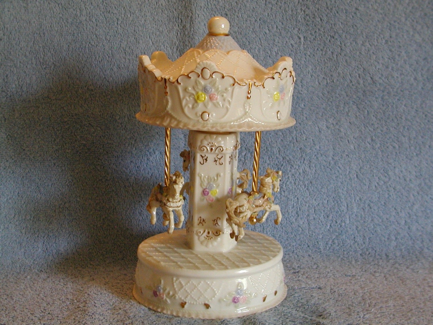 Carousel Music Box with Three Horses