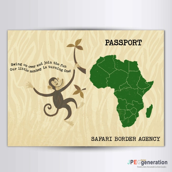 Birthday Safari Passport Travel Passport Stamps Immigration