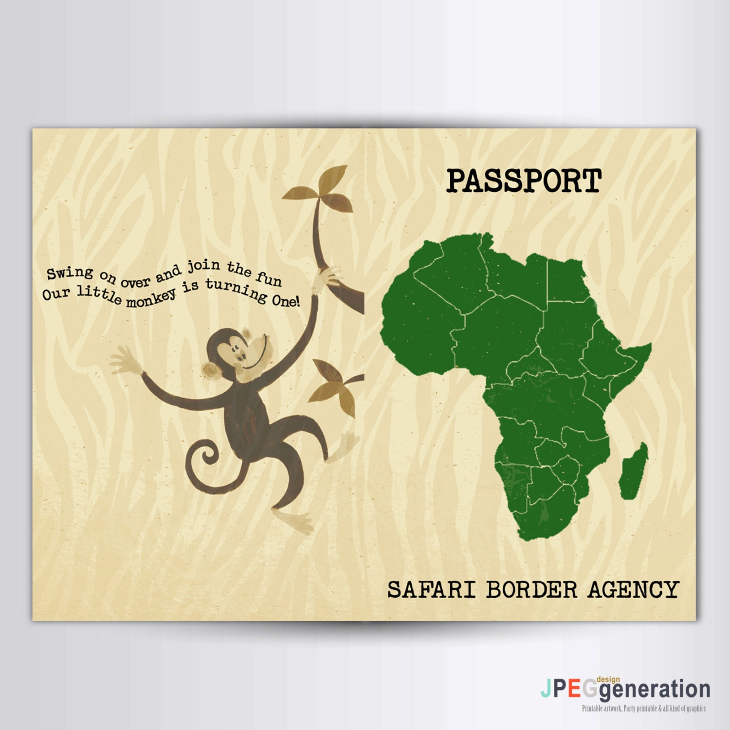 Birthday Safari Passport Travel Passport Stamps Immigration