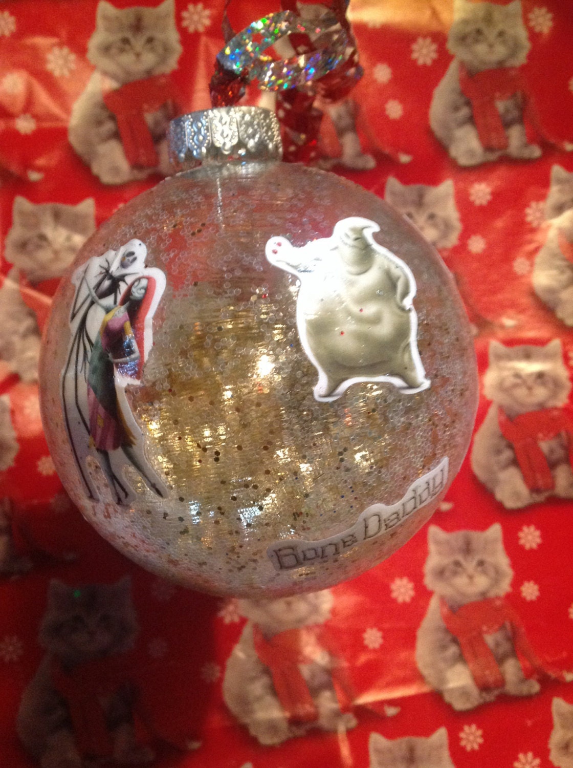 Oversized Nightmare Before Christmas Glitter Ornament Great