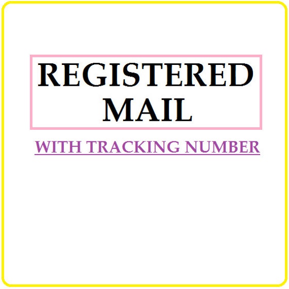 Shipping upgrade: Registered Mail with tracking number
