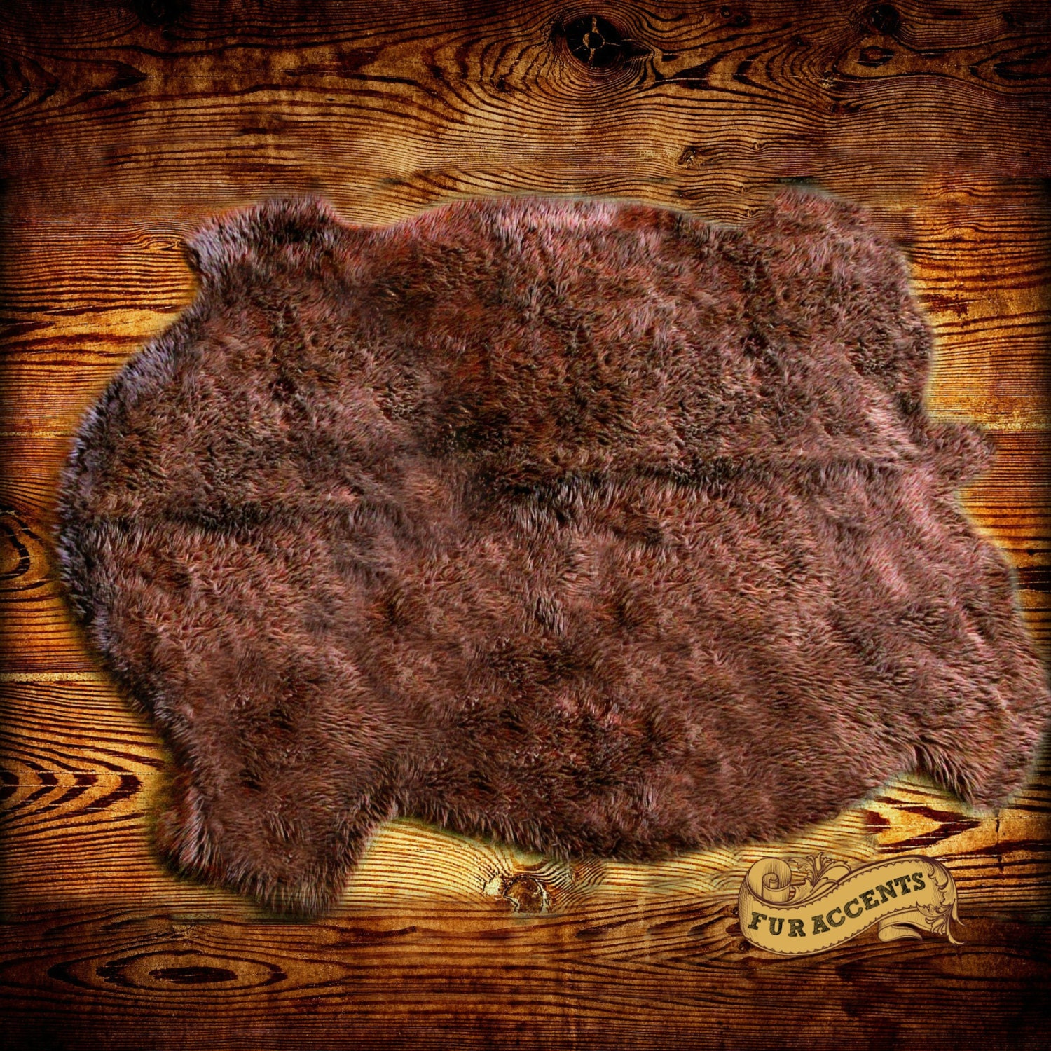 FUR ACCENTS Buffalo Hide / Bear Skin Pelt Area Rug / by FurAccents