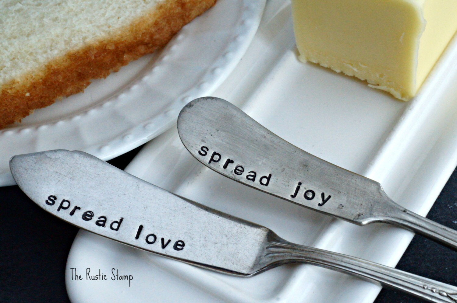 Stamped Spread Love Spread Joy Set Butter Spreader Hand