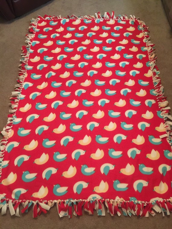 Bird fleece blanket