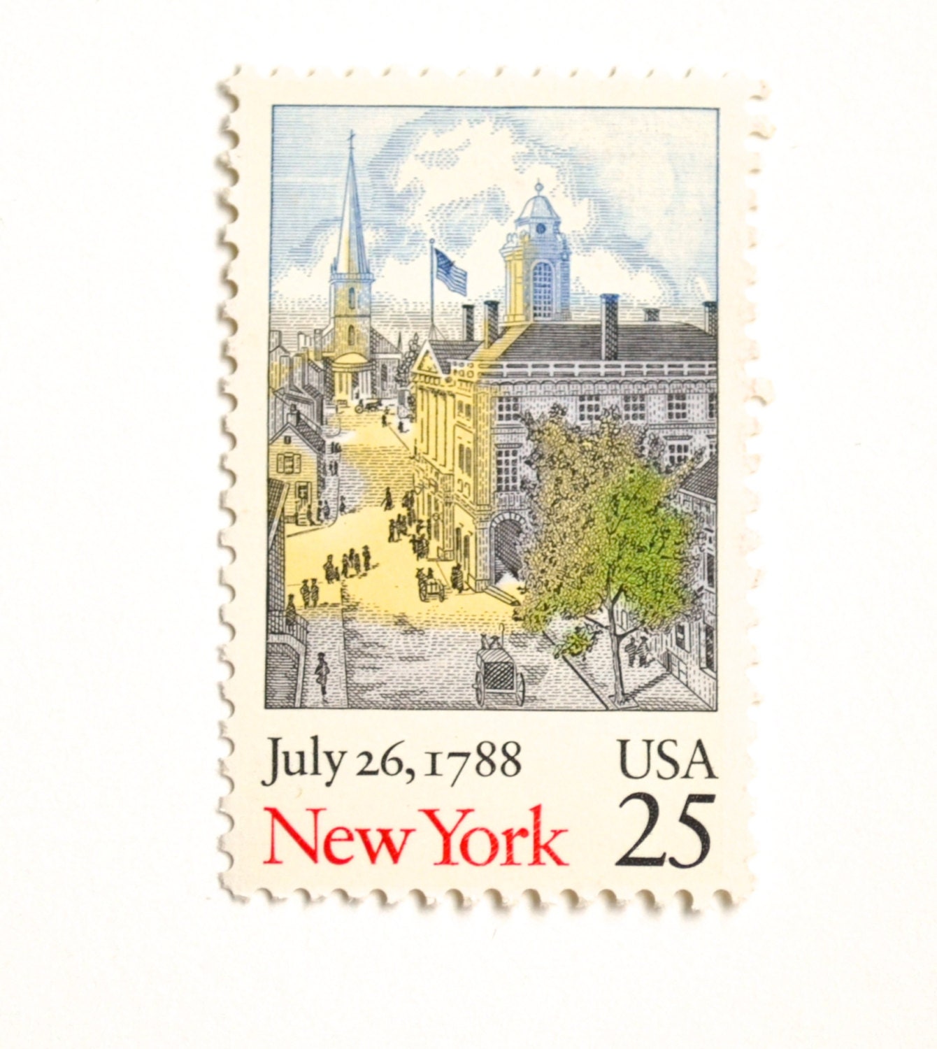 10 Unused Vintage New York Postage Stamps // Issued 1988 // 25