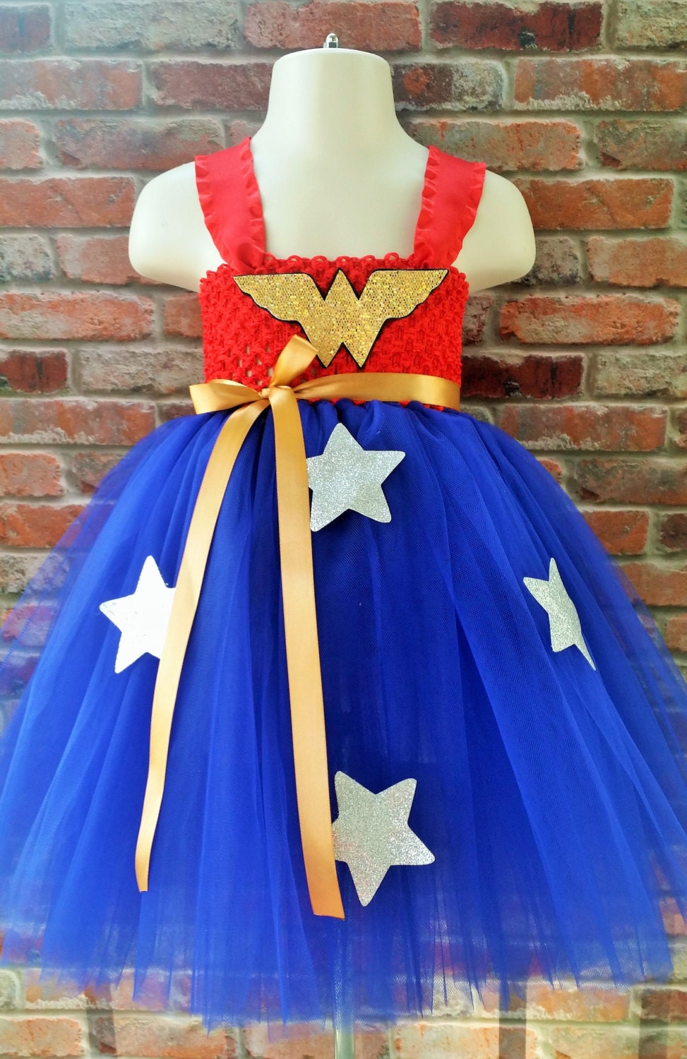 Wonder woman inspired tutu dress. Halloween by BlueMoonBowtique