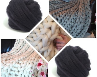 Super Chunky Knit Blanket, Sizes in Stock, Pure Merino Wool, knit blanket, chunky throw,