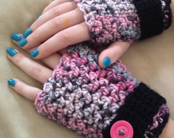 Trendy Crochet Fingerless Gloves, Texting Gloves, Wrist Warmers