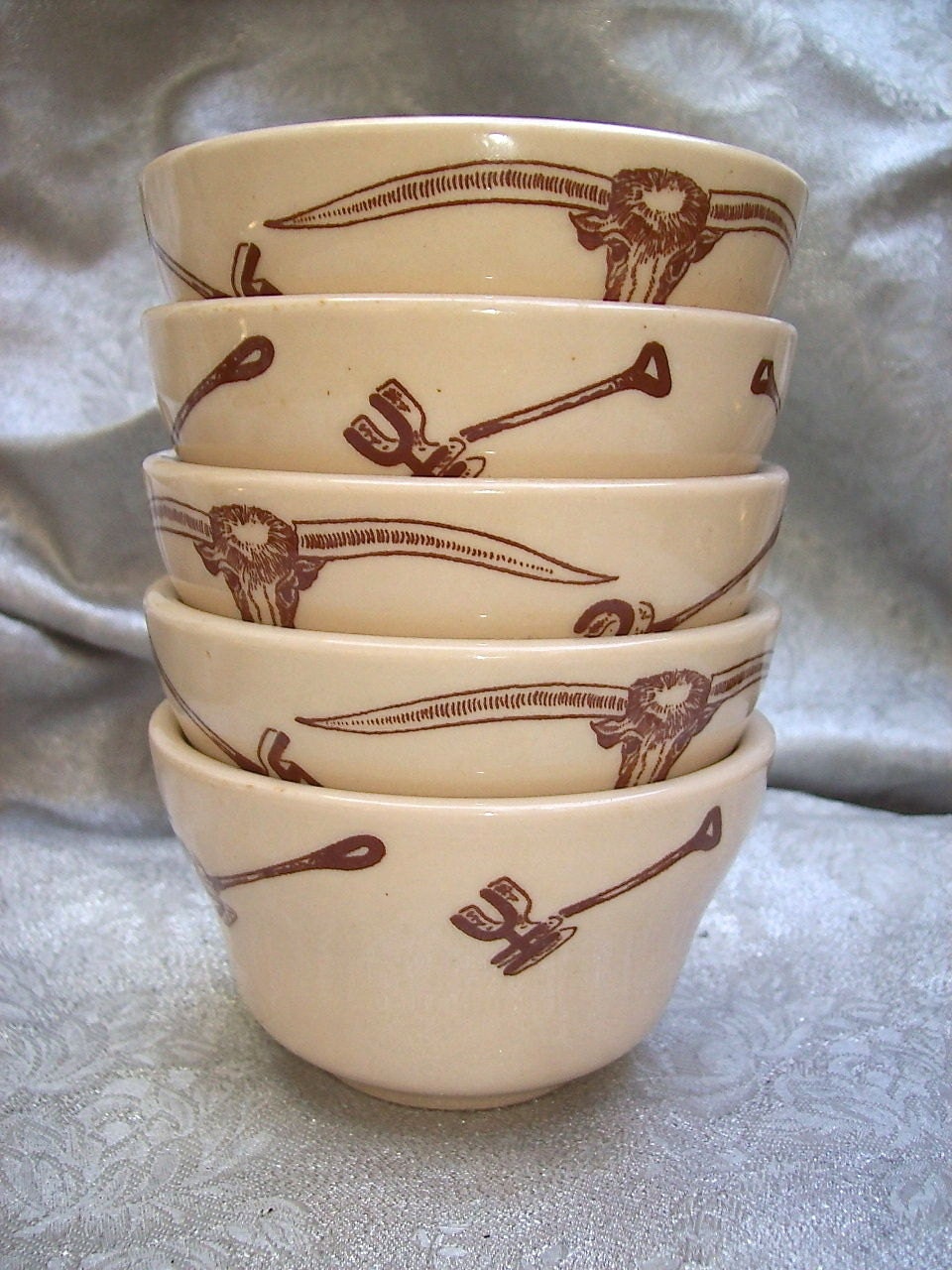 RARE Original Vintage STERLING CHINA Restaurantware Bean Bowls with