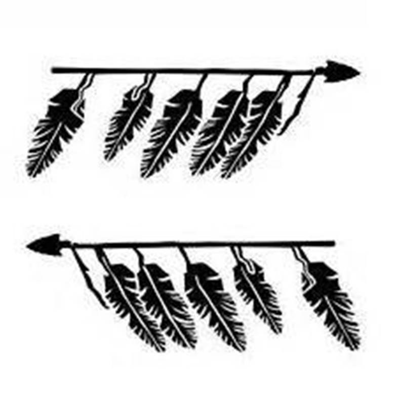 Arrow With Feathers/Native American Arrow With