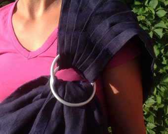 Baby ring sling / personalised baby carrier /baby sling / linen baby sling