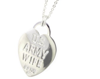 Rhodium Plated Army Wife Necklace (Free Shipping)