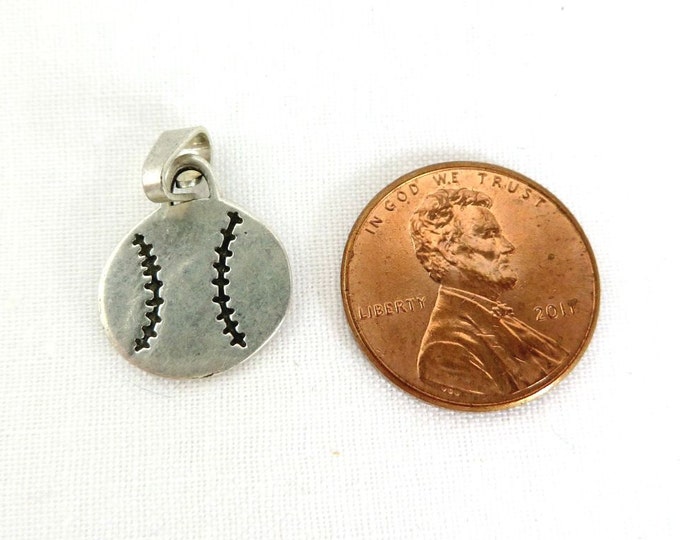 Sterling Silver Soccer Charm, Vintage Soccer Ball Charm, Sports Pendant, Birthday Gift, Stocking Stuffer