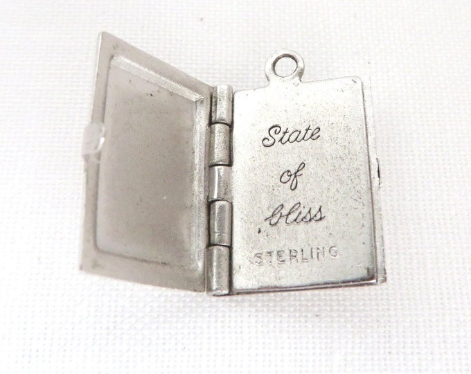 Vintage Marriage License Charm, Sterling Silver Locket