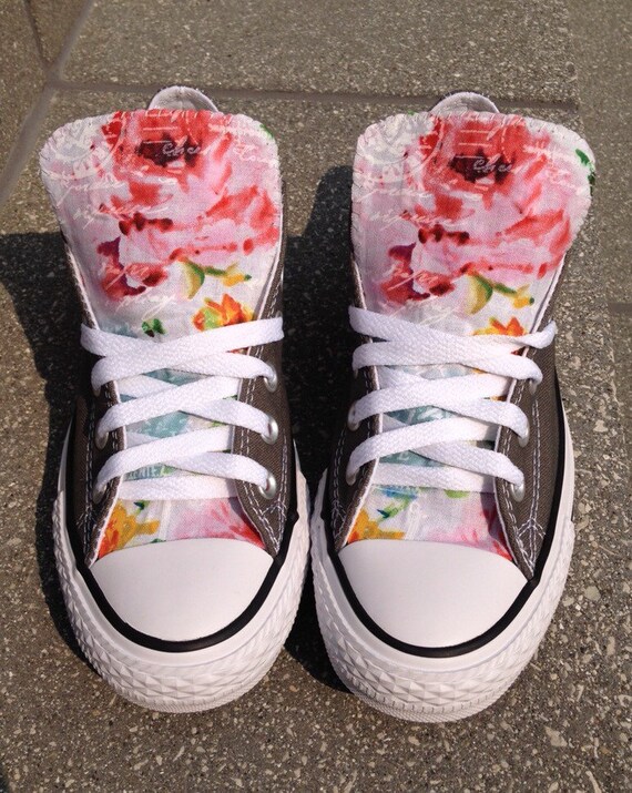 converse metallic floral