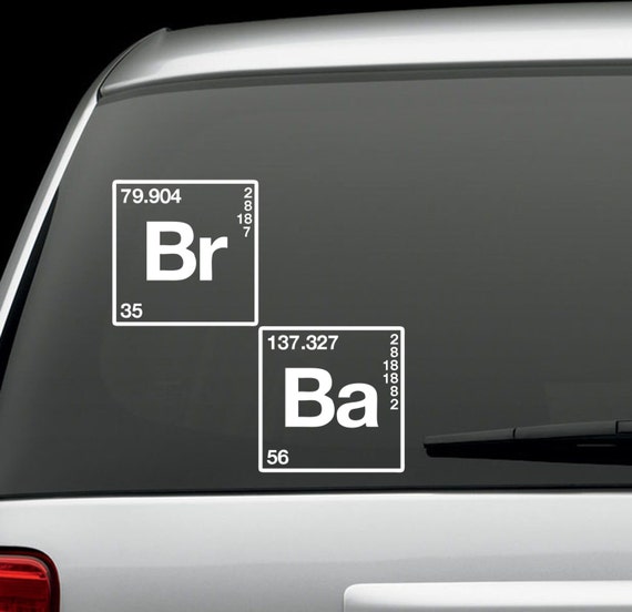 Items similar to Breaking Bad "Br Ba" Periodic Table Chemical Symbol
