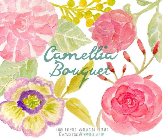 items similar to watercolor clipart watercolor camellia items similar to watercolor clipart watercolor camellia