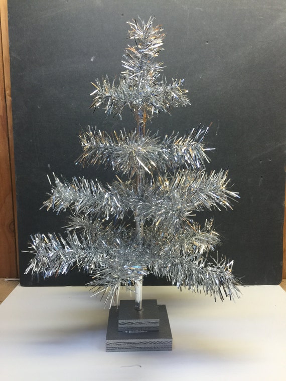 18'' Silver Tinsel Christmas Holiday Tree by LeeDisplaySeasonals