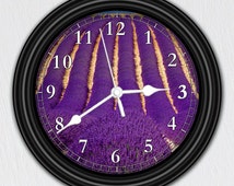 Unique purple wall clock related items | Etsy