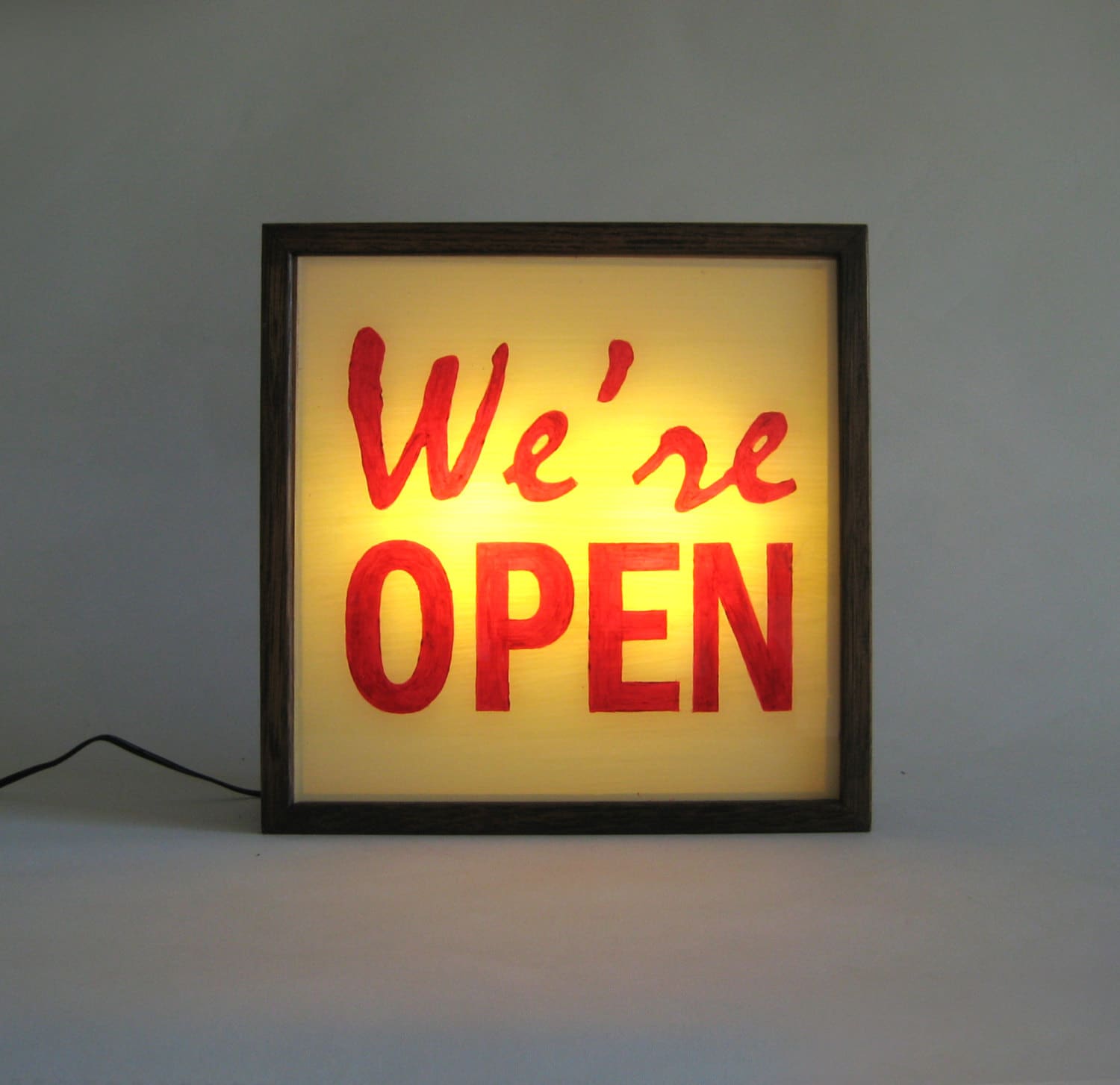 hand painted lighted signs we re open vintage hand painted lighted signs we re open vintage