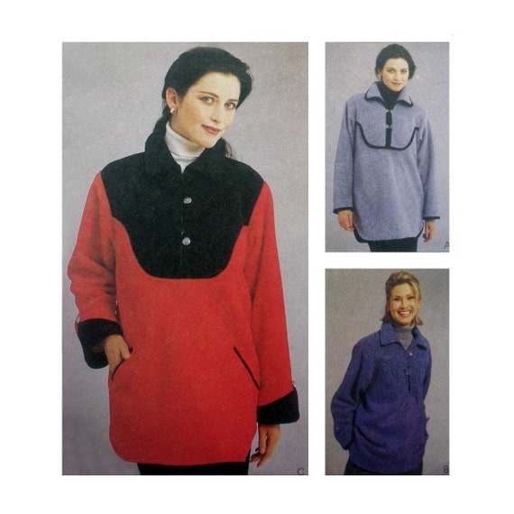 Women's Pullover Fleece Top Sewing Pattern Misses Size 8